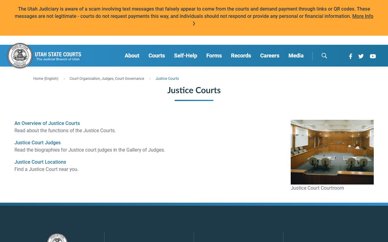 Utah Justice Courts overview for Salt Lake County court records