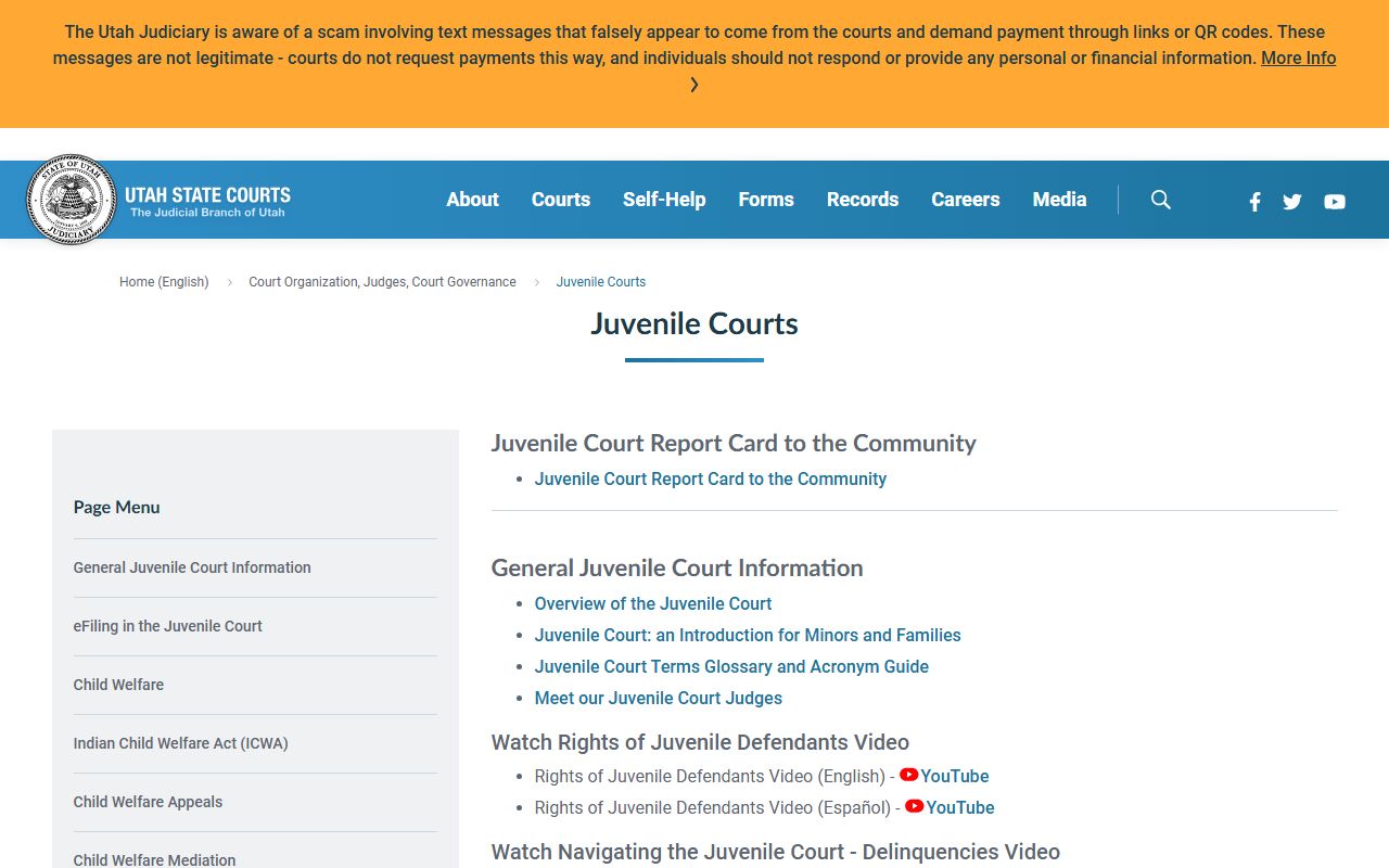 Utah Juvenile Courts overview affecting Salt Lake County court records access
